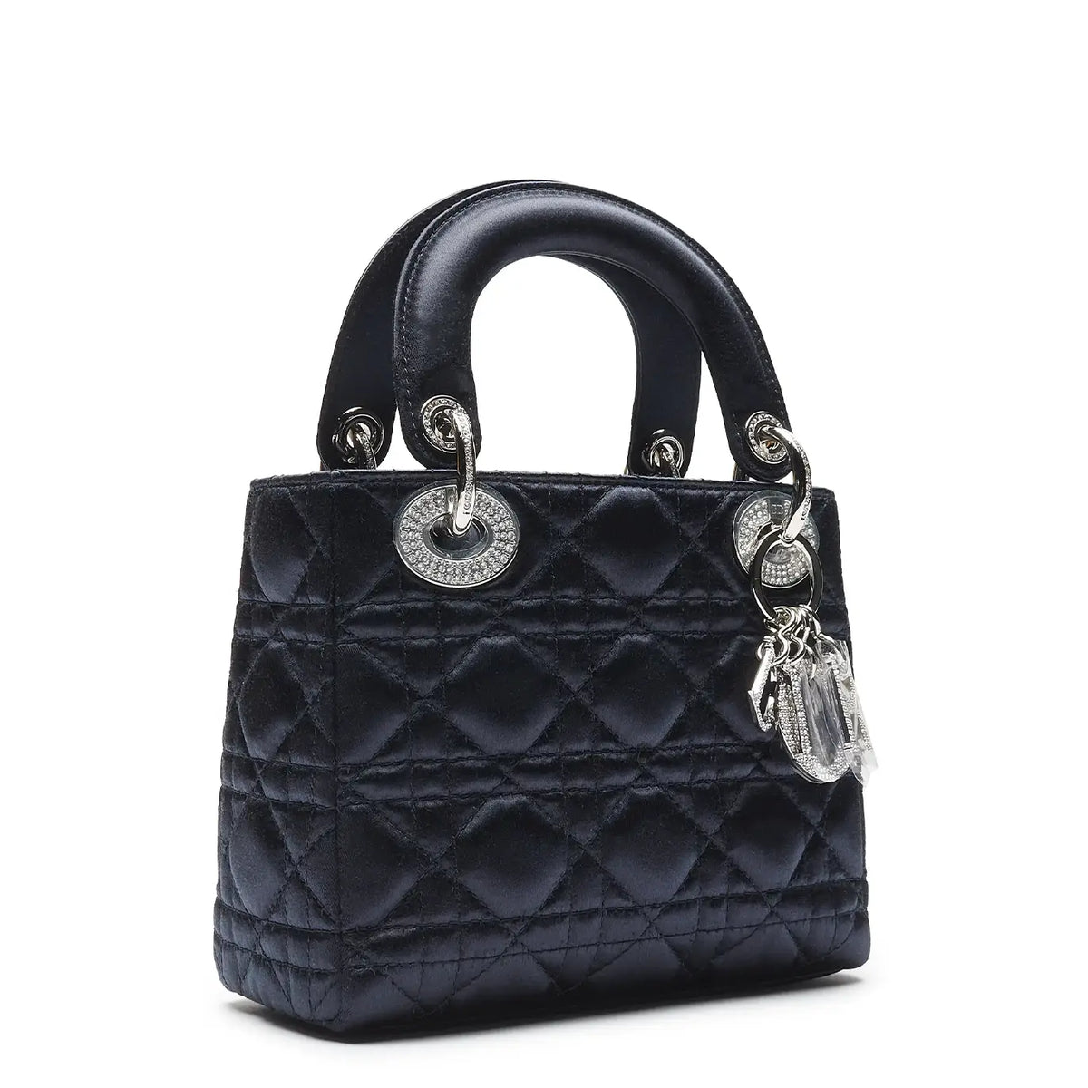 Dior Lady Dior Lady Diana Limited Edition Satin Blue Mini Handbag